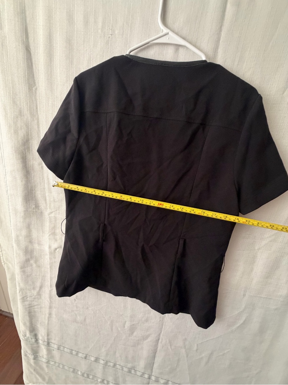 Michael Kors Size 14 Black Zip Front Faux Leather Pocket Top Excellent (A643) - Picture 8 of 14